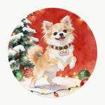Christmas Scene Pet Coaster (Booth) — design 1