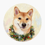 Christmas Wreath Pet Coaster (Booth) — design 1