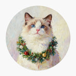 Christmas Wreath Pet Coaster (Booth) — design 3