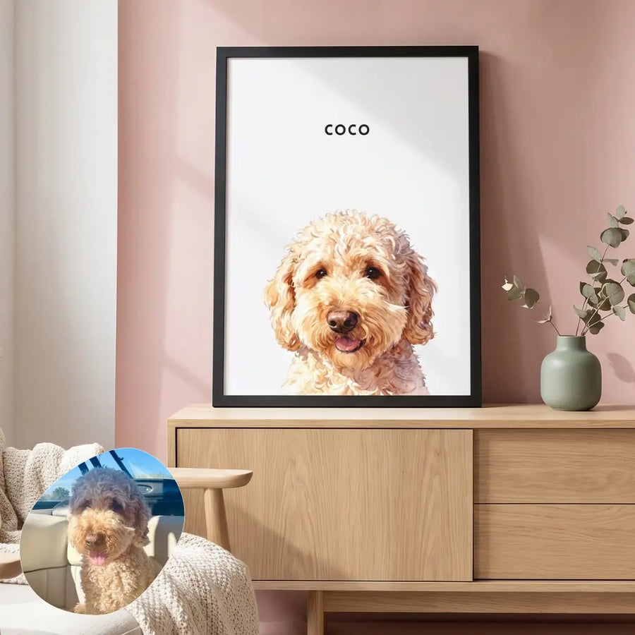 Custom Watercolor One Pet Portrait