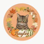 Fall Wreath Pet Coaster (Booth) — design 4