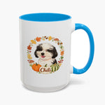 Fall Wreath Colorful Mug 15 oz (Booth) — Light Blue