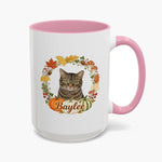 Fall Wreath Colorful Mug 15 oz (Booth) — Pink