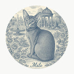 French Toile Pet Coaster (Booth) — design 4