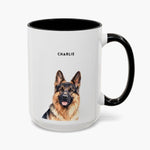 Watercolor Modern Colorful Mug 15 oz (Booth) — Black