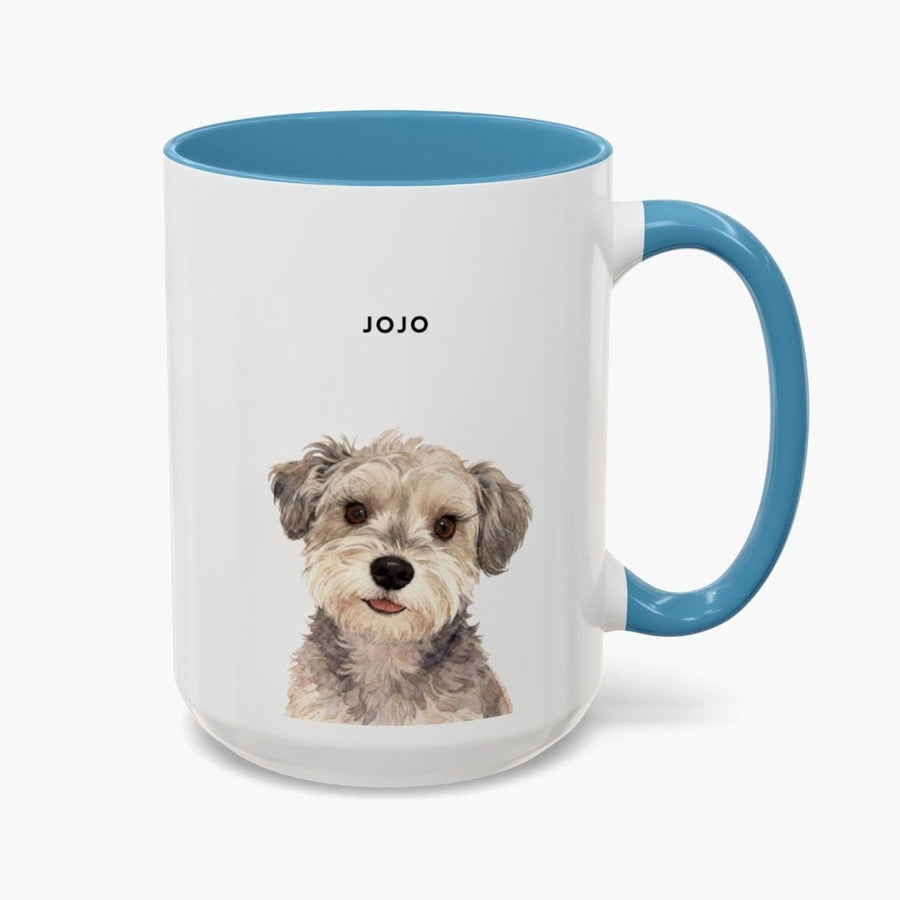 Watercolor Modern Colorful Mug 15 oz (Booth) — Light Blue