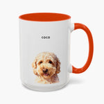 Watercolor Modern Colorful Mug 15 oz (Booth) — Orange