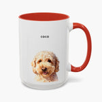 Watercolor Modern Colorful Mug 15 oz (Booth) — Red