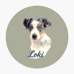 Pencil Art Pet Coaster (Booth) — Sage