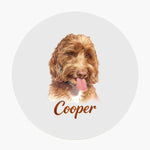 Pencil Art Pet Coaster (Booth) — Soft White