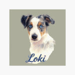 Pencil Art Pet Magnet (Booth) — Sage