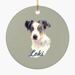 Pencil Art Pet Ornament (Booth) — Sage