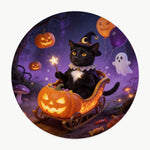 Pumpkin Cart Pet Coaster (Booth) — design 4