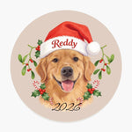 Santa Hat Pet Coaster (Booth) — Dusty Pink