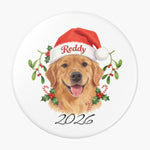 Santa Hat Pet Coaster (Booth) — Soft White