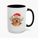 Santa Hat Colorful Mug 15 oz (Booth) — Black