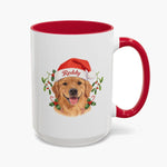 Santa Hat Colorful Mug 15 oz (Booth) — Red